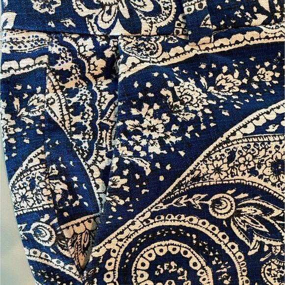 J.Crew Paisley Print Royal Blue Bermuda Shorts size 4 - Picture 6 of 6